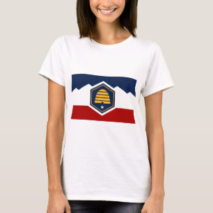 Camiseta Feminina com Bandeira de Utah, EUA