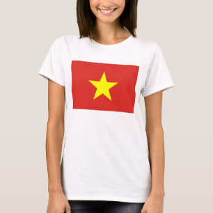 Camiseta feminina com bandeira do Vietnã
