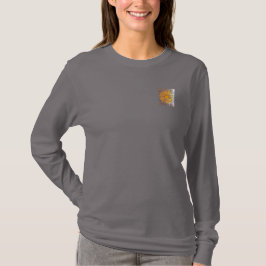 Camiseta feminina com desenho de flor