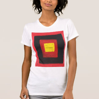 Camiseta feminina, com design de amor de texto.