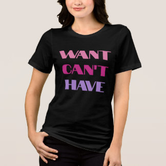 Camiseta feminina com design de texto "Quero Não P