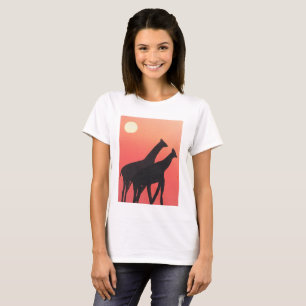 Camiseta feminina com Design Girafa