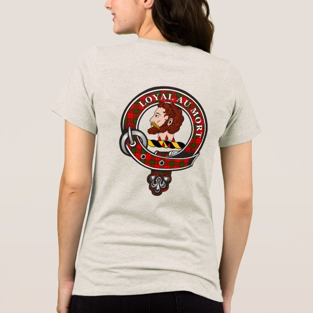 Camiseta Feminina com Emblema do Clã Adair (Verso)