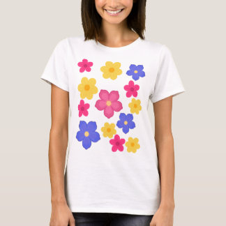 Camiseta feminina com estampa floral