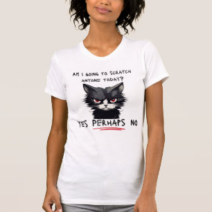 Camiseta feminina com gato preto