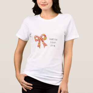 Camiseta Feminina com Laço Floral