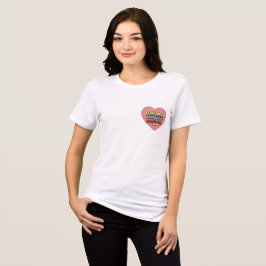 Camiseta feminina com uma inscrição engraçada