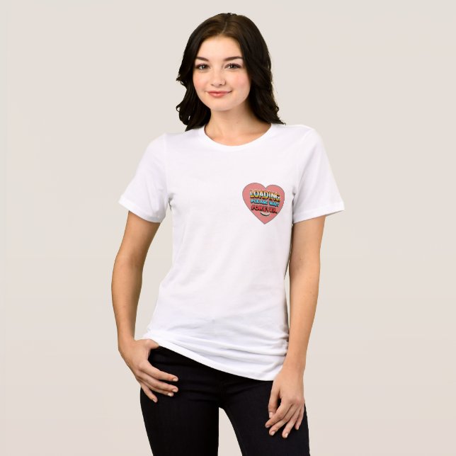 Camiseta feminina com uma inscrição engraçada (Frente Completa)