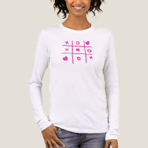 Camiseta Feminina Corações Jogo da Velha do Dia do