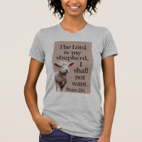 Camiseta Feminina Cordeiro Cristão Salmo 23:1