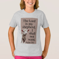 Camiseta Feminina Cordeiro Cristão Salmo 23:1