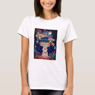 Camiseta Feminina Cosmic Mushroom Dream