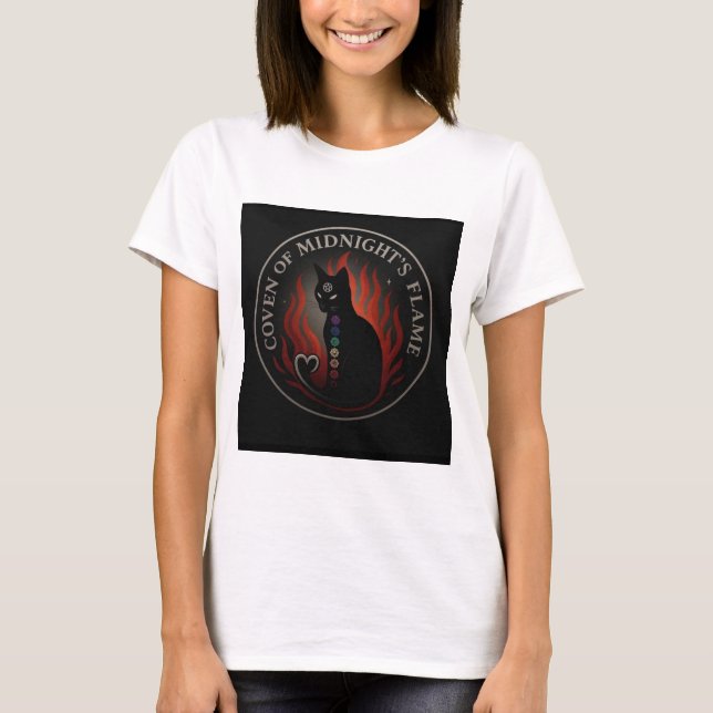 Camiseta feminina Coven of Midnight's Flame (Frente)