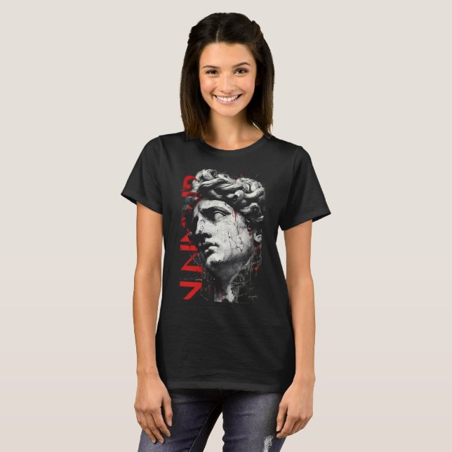 Camiseta Feminina Cracked Classical Bust Trash Pol (Frente Completa)