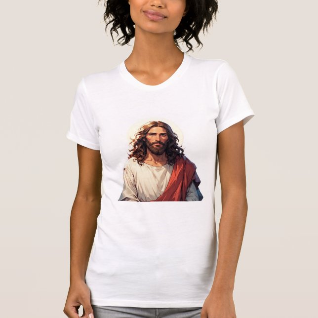 Camiseta Feminina Cristã Jesus Cristo (Frente)