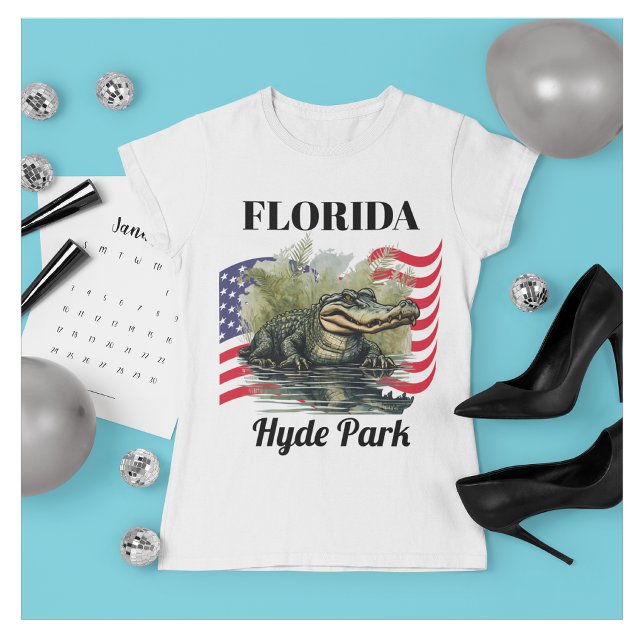 Camiseta Feminina da Flórida (Sun, Heat & Gator Energy)