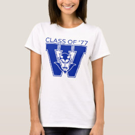 Camiseta feminina da turma de 1977 da Wa-Hi