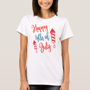 Camiseta feminina de 4 de Julho