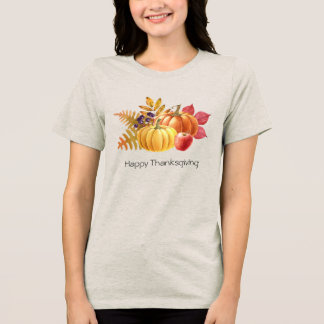 Camiseta Feminina de Ação de Graças Abóbora