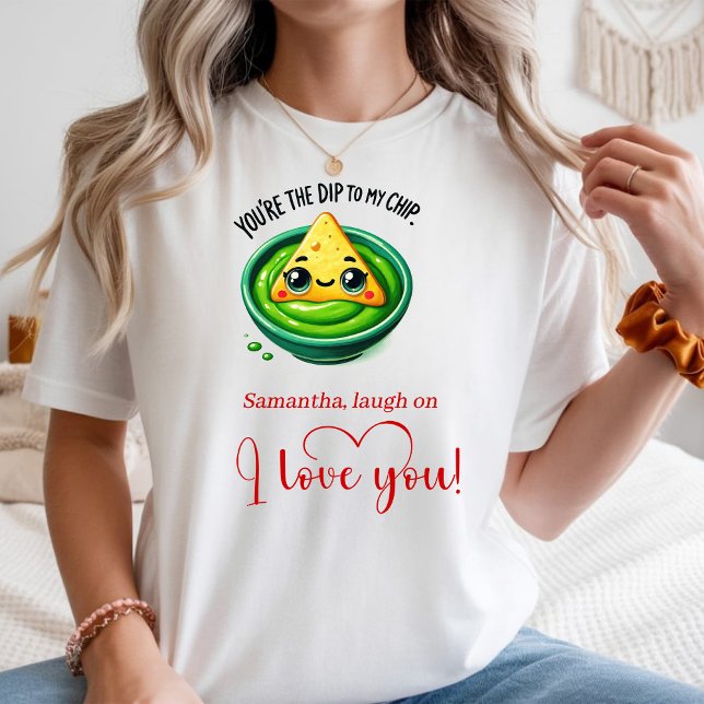 Camiseta Feminina de Amor e Comida Engraçada Perso (Personalized Funny Love Food Women T-Shirt)