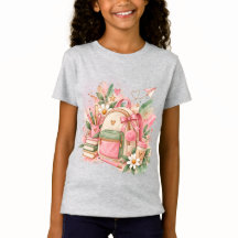 Camiseta Feminina de Aquarela para Volta às Aulas