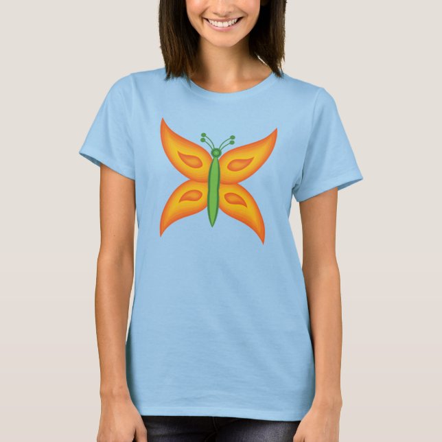 Camiseta Feminina de Borboleta Alien (Frente)