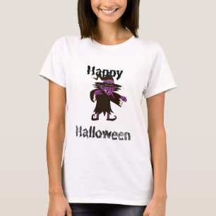 Camiseta Feminina de Bruxa Feliz no Halloween