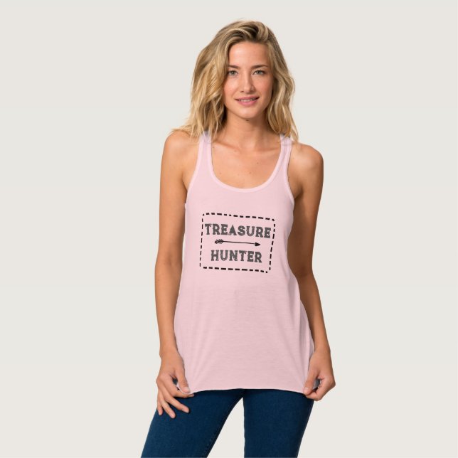 Camiseta feminina de caçadora de tesouros (Frente Completa)