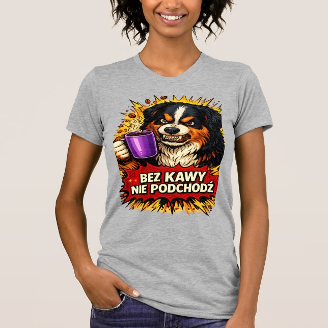 Camiseta Feminina de Cachorro Engraçado - Não Apro (Frente)