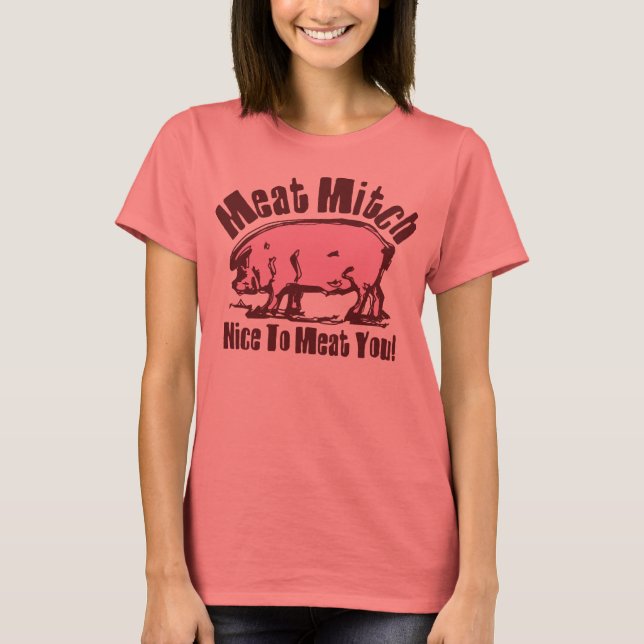 Camiseta feminina de carne Mitch (Frente)