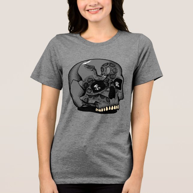Camiseta Feminina de Caveira (Frente)