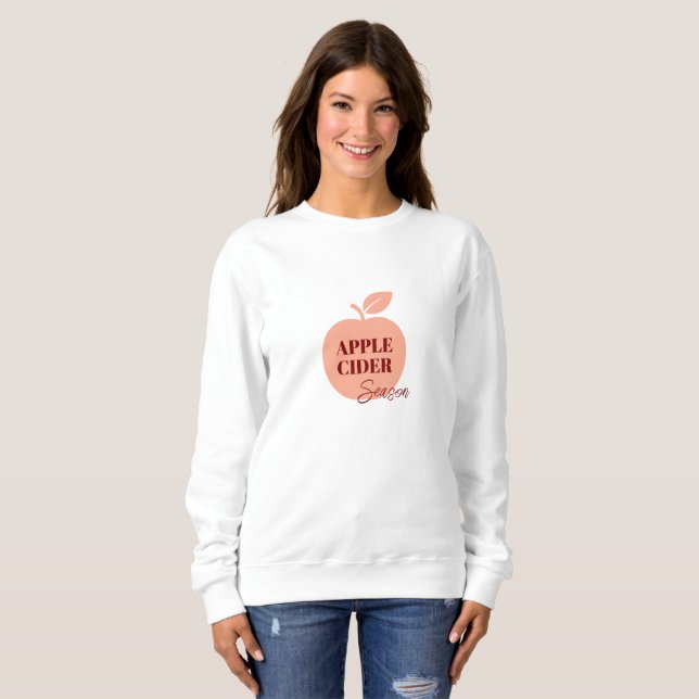 Camiseta Feminina de Cider de Maçã – Minimalista O (Frente Completa)