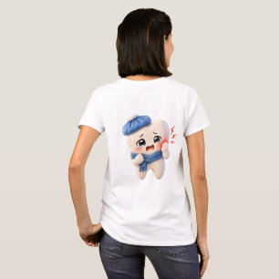 Camiseta Feminina de Dente Fofo com Dor de Dente