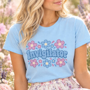 Camiseta Feminina de Fiscal de Prova Floral