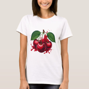 Camiseta Feminina de Frutas em Aquarela