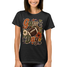 Camiseta Feminina de Futebol de Outono do Dia do J