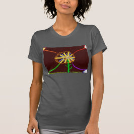 Camiseta Feminina de Girassol Digital