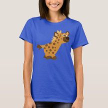 Camiseta Feminina de Hiena de Desenho Animado Fofo