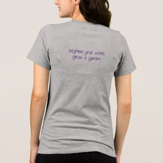 Camiseta Feminina de Íris Roxa e Branca