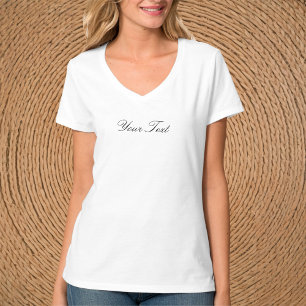 Camiseta Feminina de Manga Curta Decote V / Person