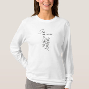 Camiseta Feminina de Manga Longa Floral Just Breat
