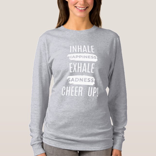 CAMISETA FEMININA DE MANGA LONGA INSPIRADORA PARA  (Frente)