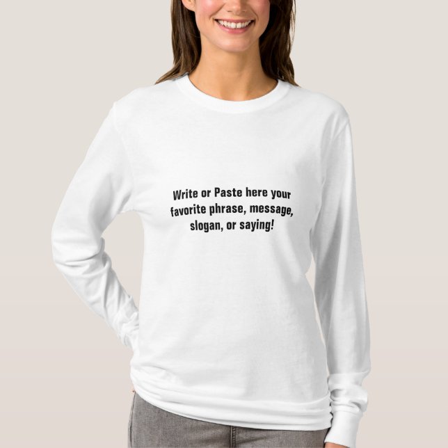 Camiseta Feminina de Mangas Longas AA (Justa) (Frente)