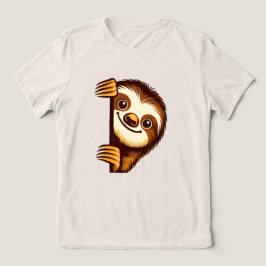 Camiseta Feminina de Natureza Sloth Sorriso Escond