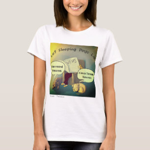Camiseta Feminina de Quadrinhos Deixe os Cães Ador