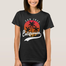 Camiseta Feminina de San Jose, California Sunset
