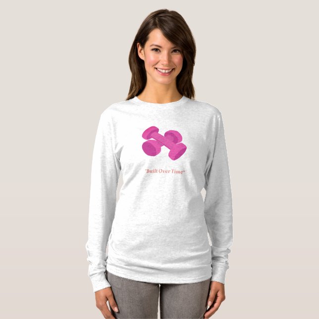 Camiseta Feminina de Treino Construída ao Longo do (Frente Completa)
