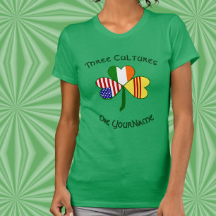 Camiseta feminina de trevo personalizada do Vietnã