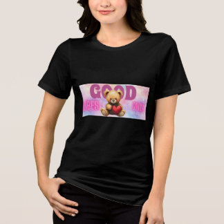 Camiseta Feminina de Ursinho de Boas Vibrações