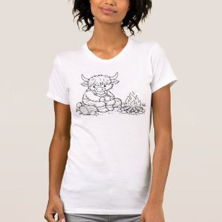 Camiseta Feminina de Vaca das Terras Altas para Co